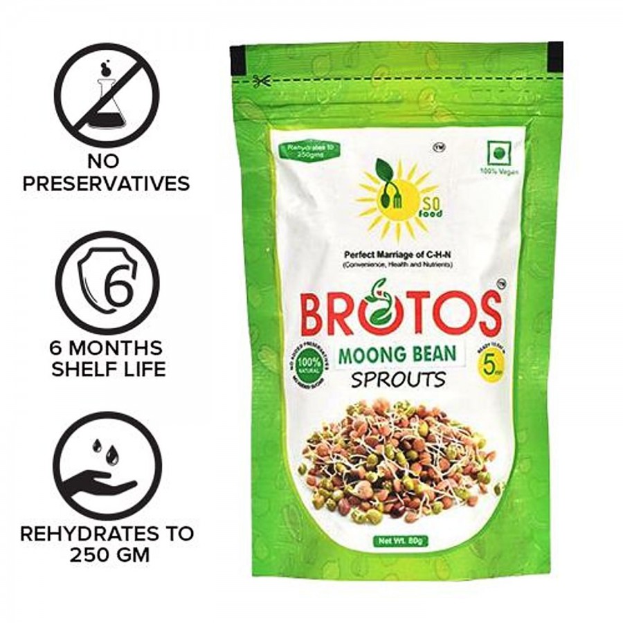 Brotos Dehydrated Sprouts - Moong Bean