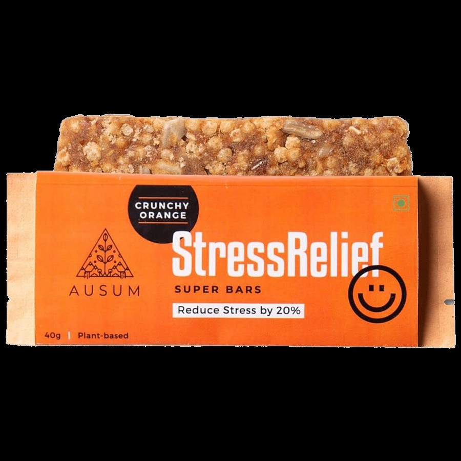 Ausum Tea Crunchy Orange Bar - Orange