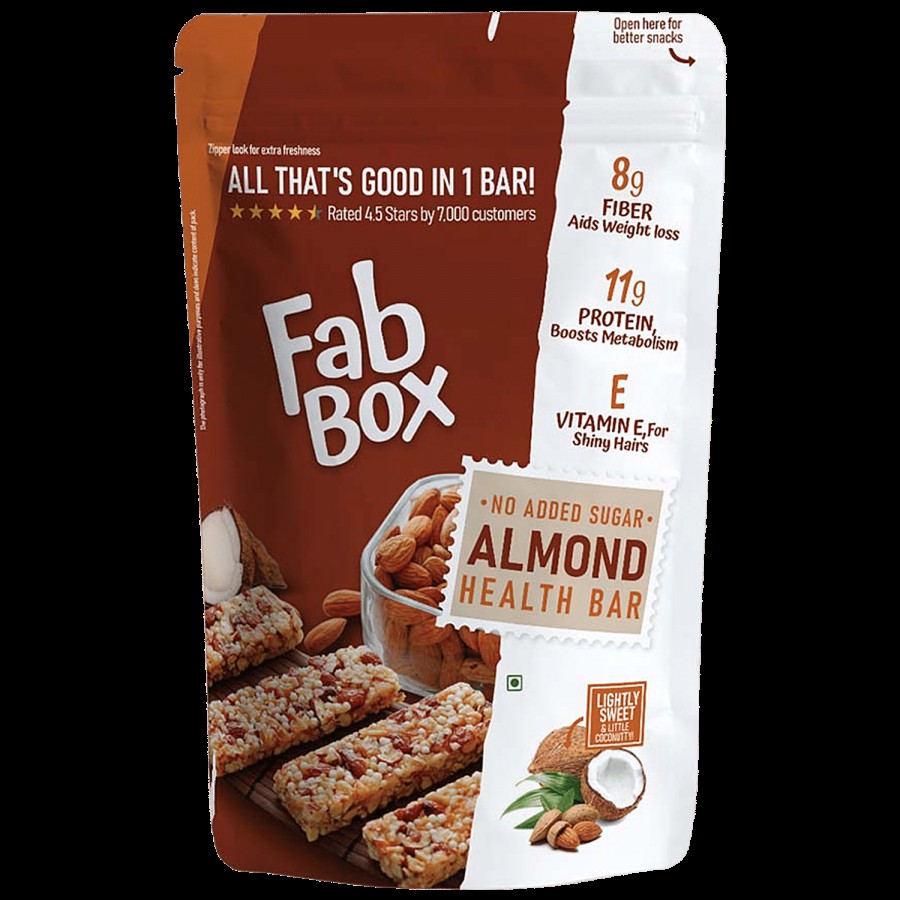 Fabbox Almond Health Bar - No Added Sugar