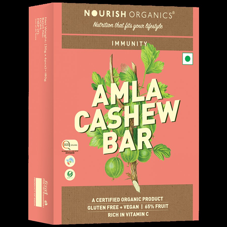 Nourish Organics Immunity - Amla Cashew Bar