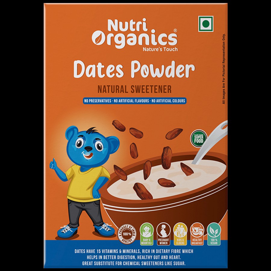 Nutri Organics Dates Powder - Natural Sweetener