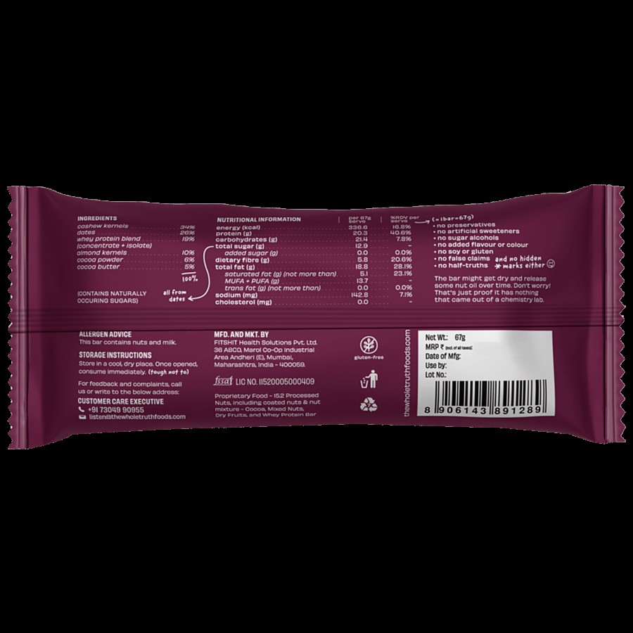 The Whole Truth Pro 20g Protein Bar - Double Cocoa