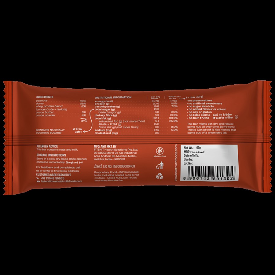 The Whole Truth Pro 20g Protein Bar - Peanut Cocoa