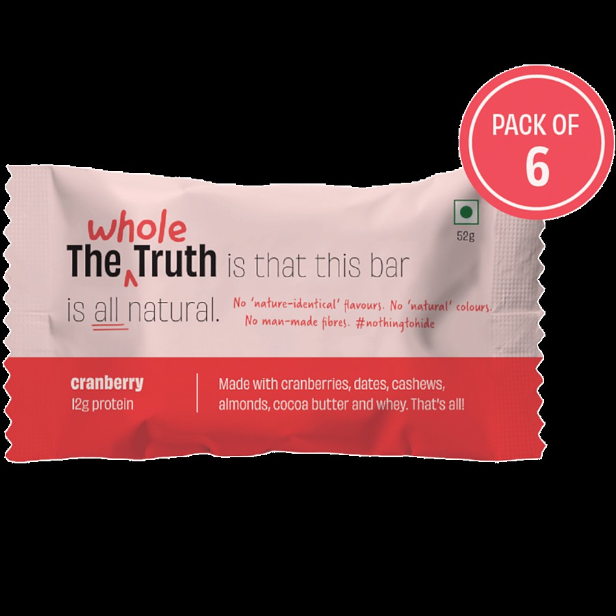 The Whole Truth Protein Bars - Cranberry