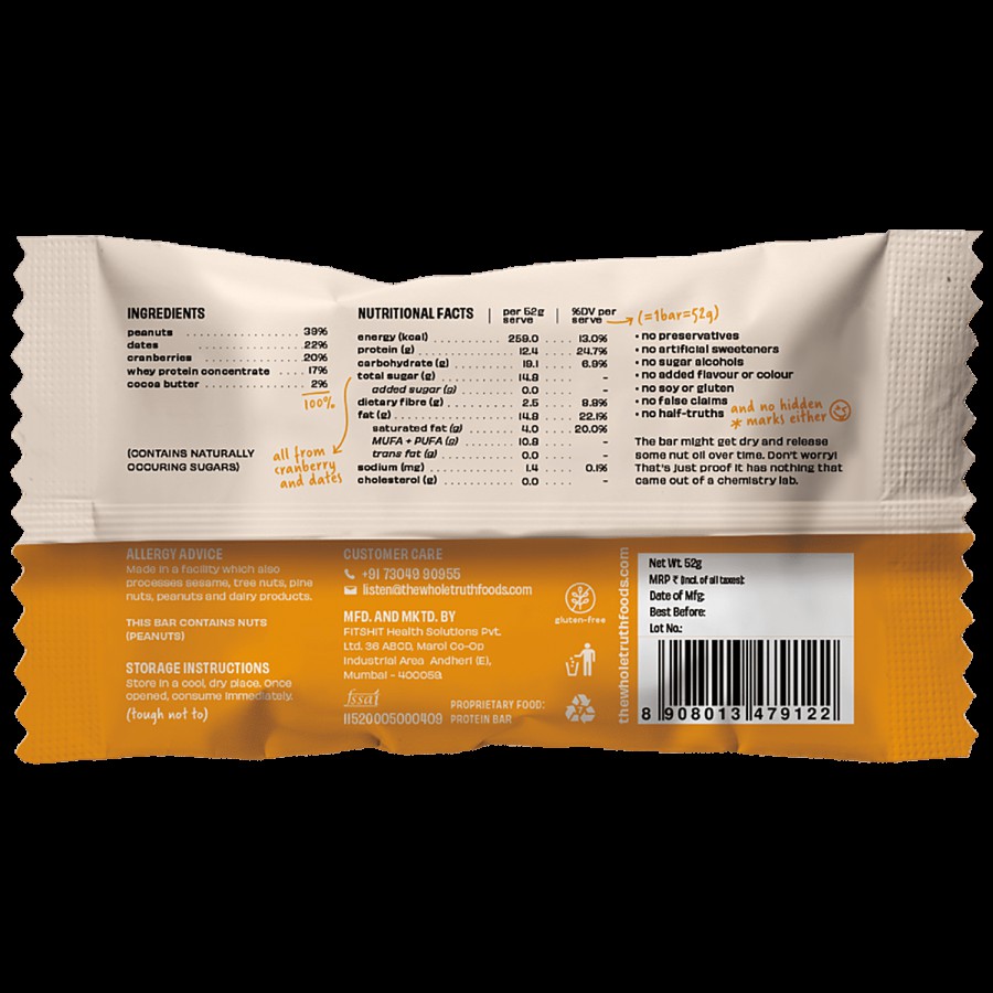 The Whole Truth Protein Bars - Peanut Butter