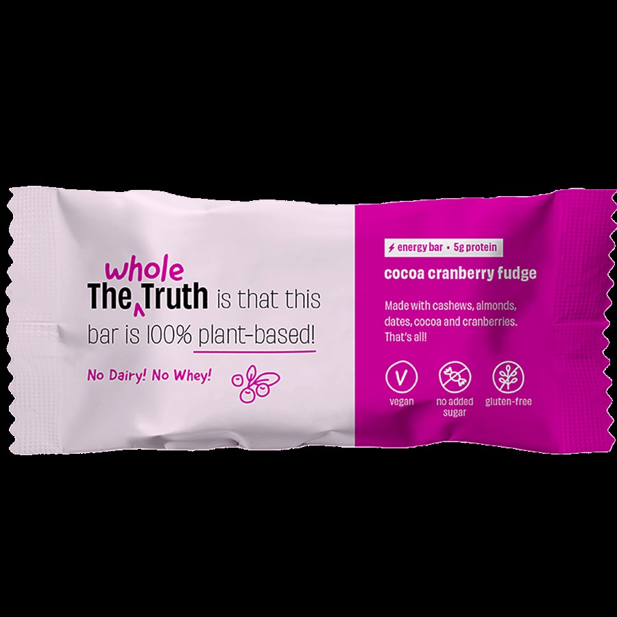 The Whole Truth Vegan Energy Bar - Cocoa Cranberry Fudge