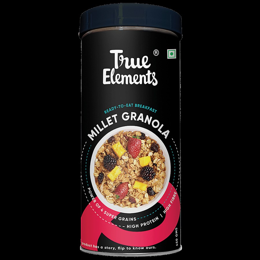 True Elements Millet Granola - High In Protein & Fibre