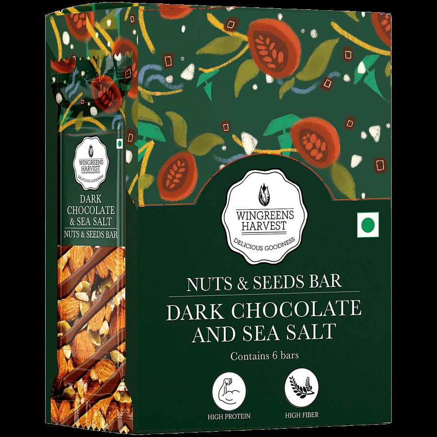 Wingreens Harvest Nuts & Seeds Bars - Dark Chocolate & Sea Salt