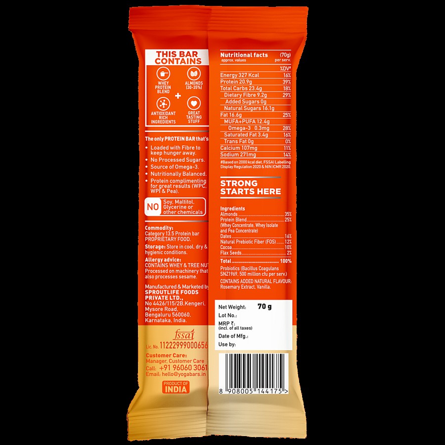 Yoga Bar 20g Protein Bar - Almond Fudge