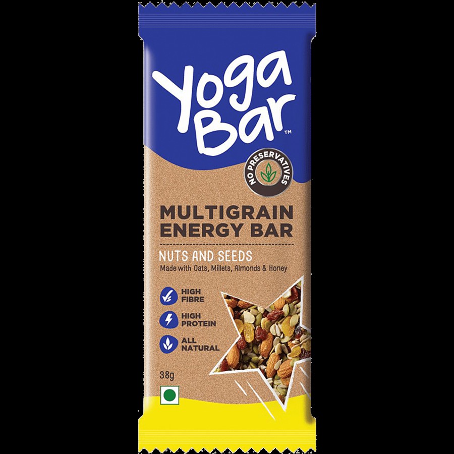 Yoga Bar Multigrain Energy Bar - Nuts & Seeds