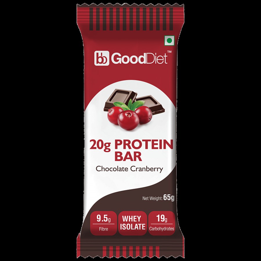 bb Gooddiet 20g Whey Protein Bar - Chocolate Cranberry