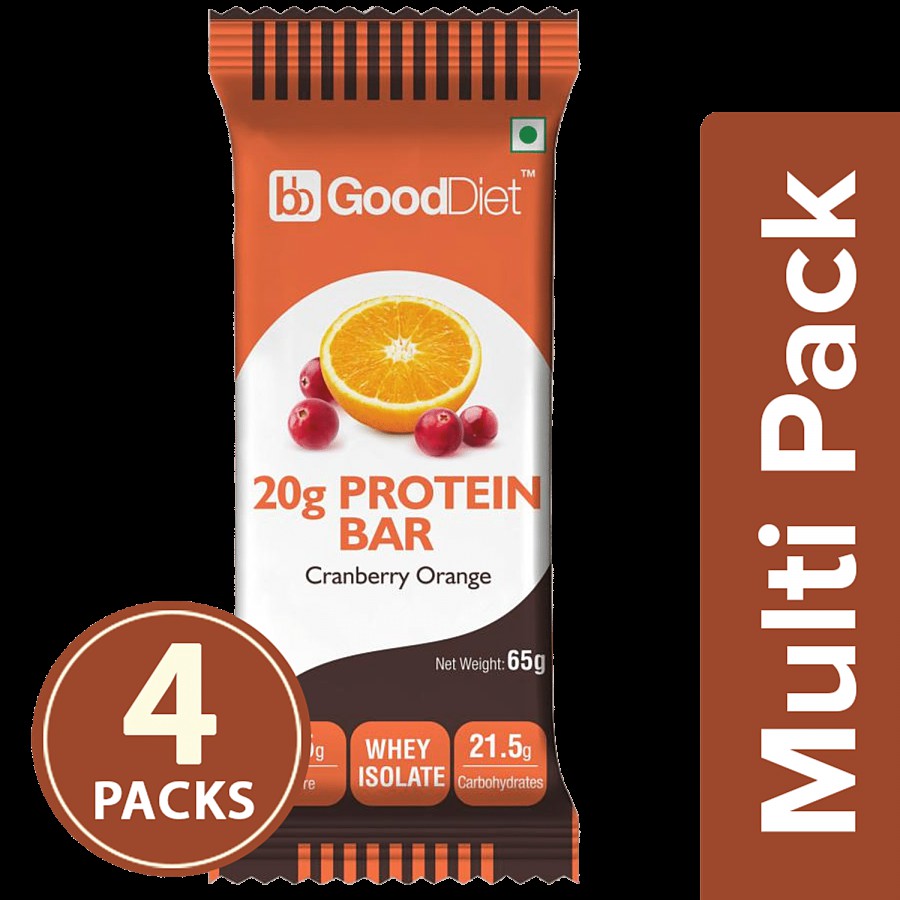 bb Gooddiet 20g Whey Protein Bar - Cranberry Orange