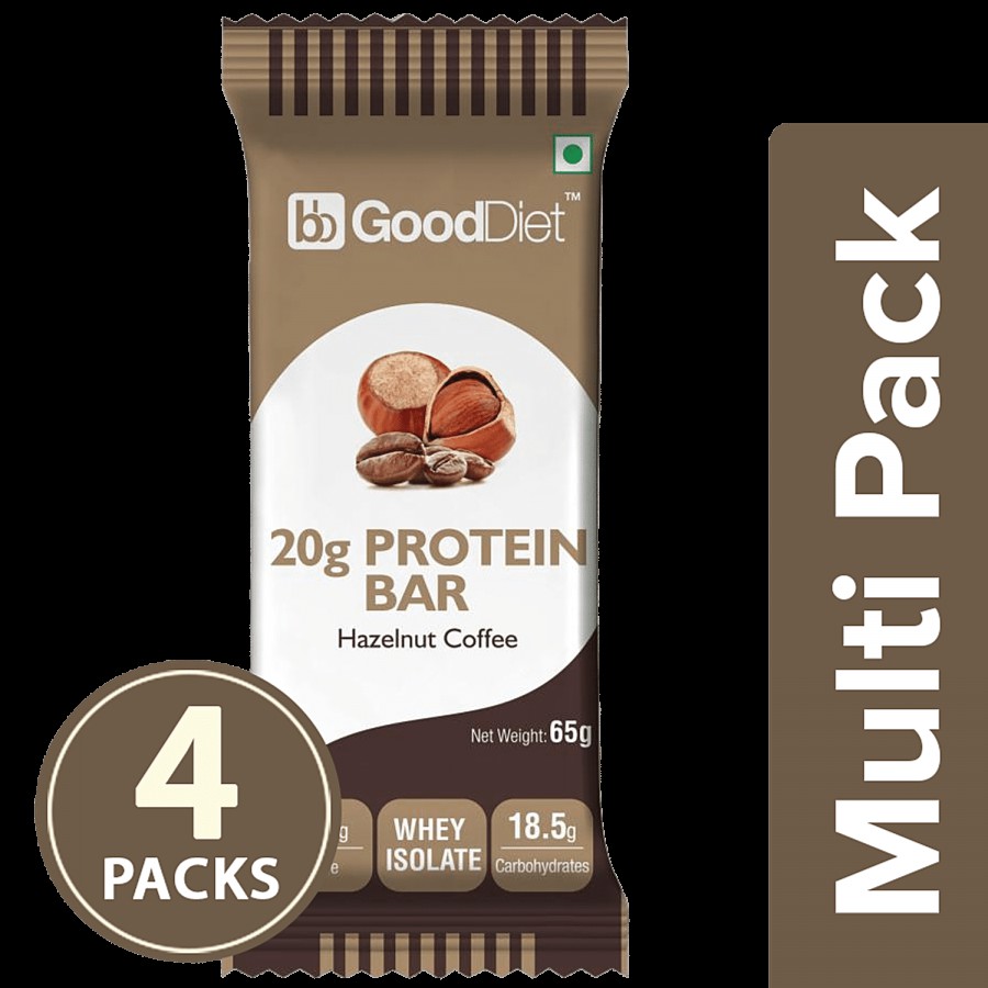 bb Gooddiet 20g Whey Protein Bar - Hazelnut Coffee