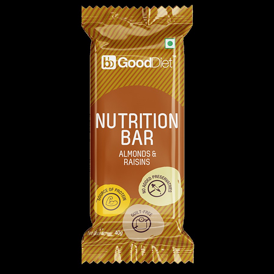 bb Gooddiet Nutrition Energy Bar - Almonds & Raisins