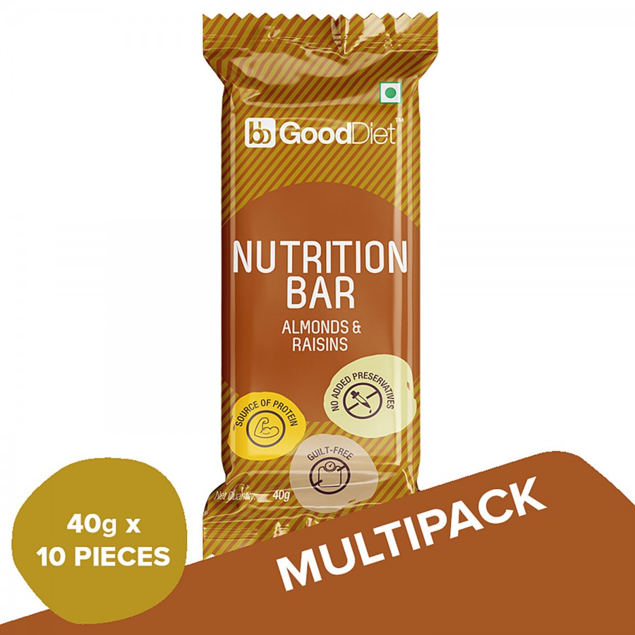 bb Gooddiet Nutrition Energy Bar - Almonds & Raisins