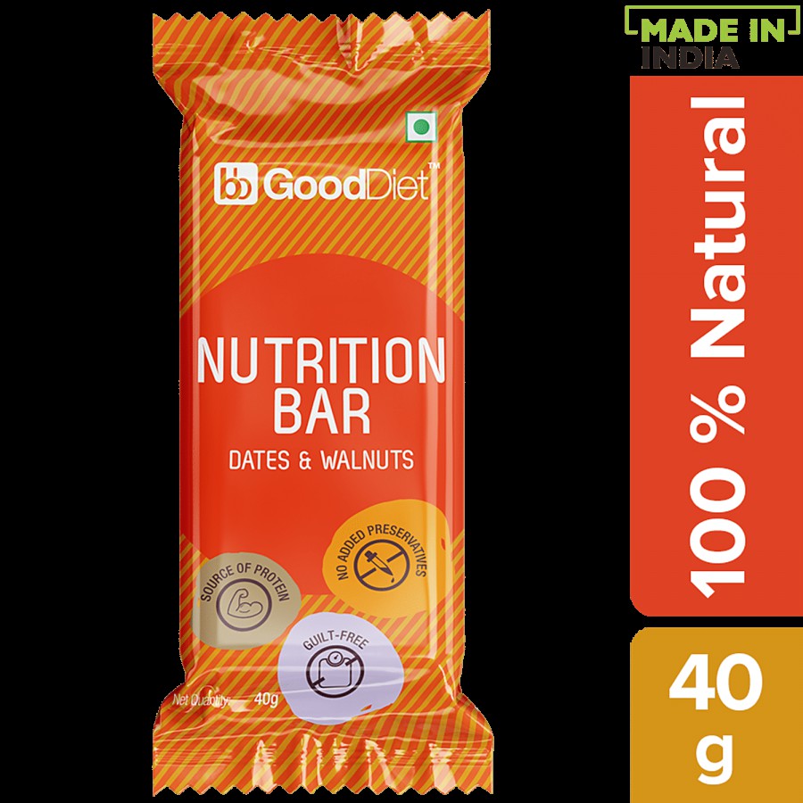 bb Gooddiet Nutrition Energy Bar - Dates & Walnut