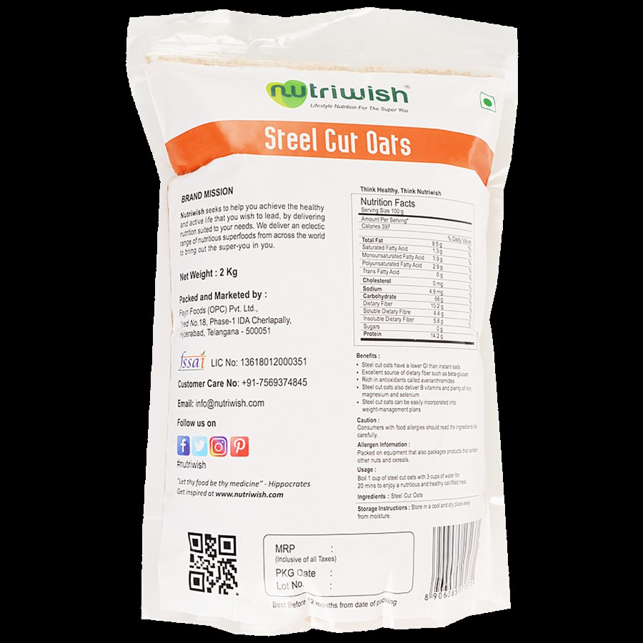 Nutriwish Steel Cut Oats