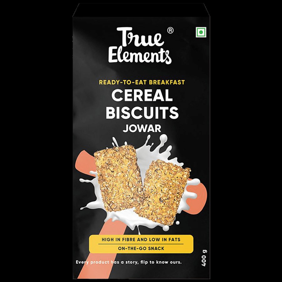 True Elements Cereal Biscuits Jowar Ready-To-Eat Breakfast - High Fibre