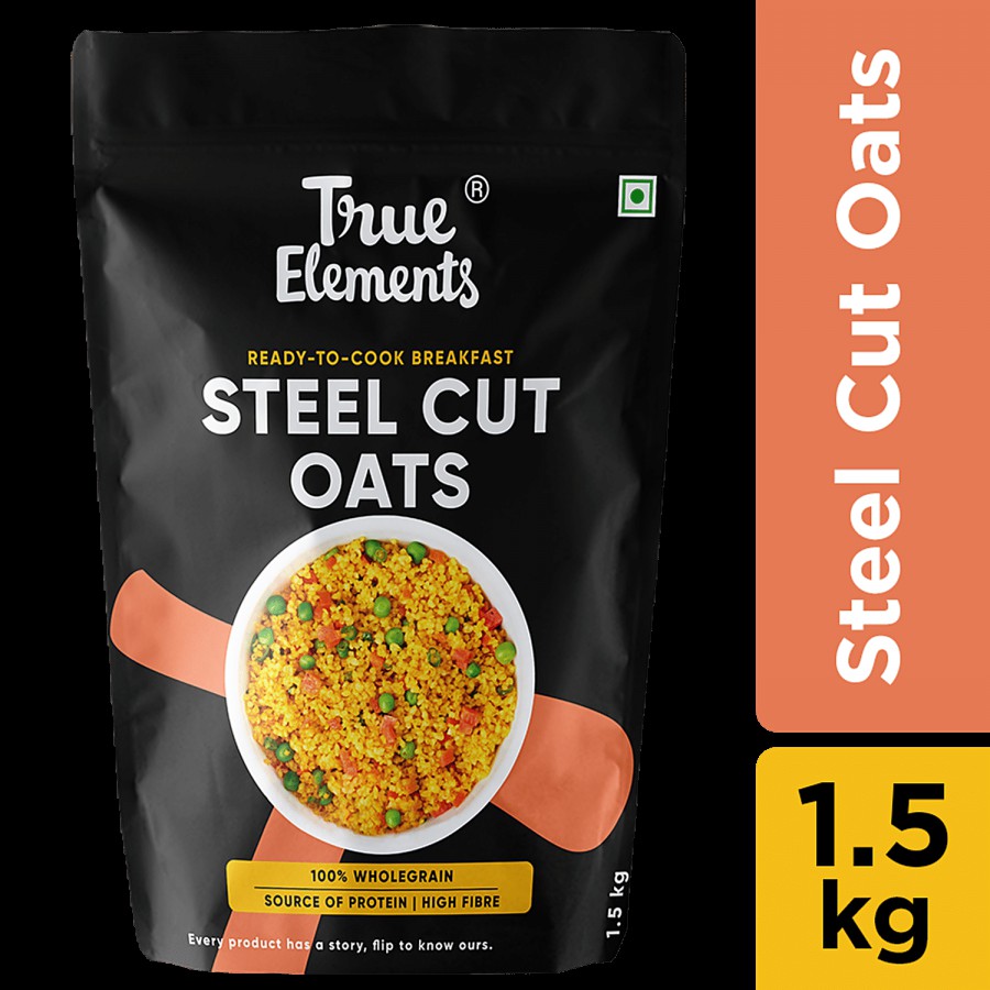 True Elements Gluten Free Steel Cut Oats - Rich In Iron & Fibre