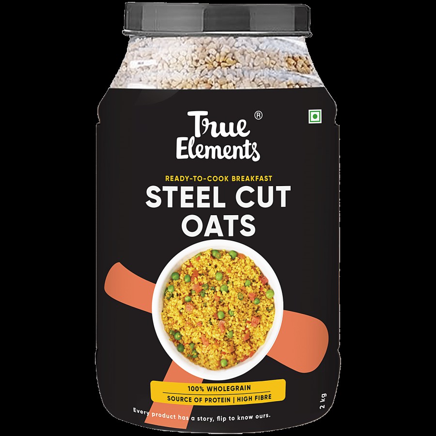 True Elements Gluten-Free Steel Cut Oats - Rich In Iron & Fibre