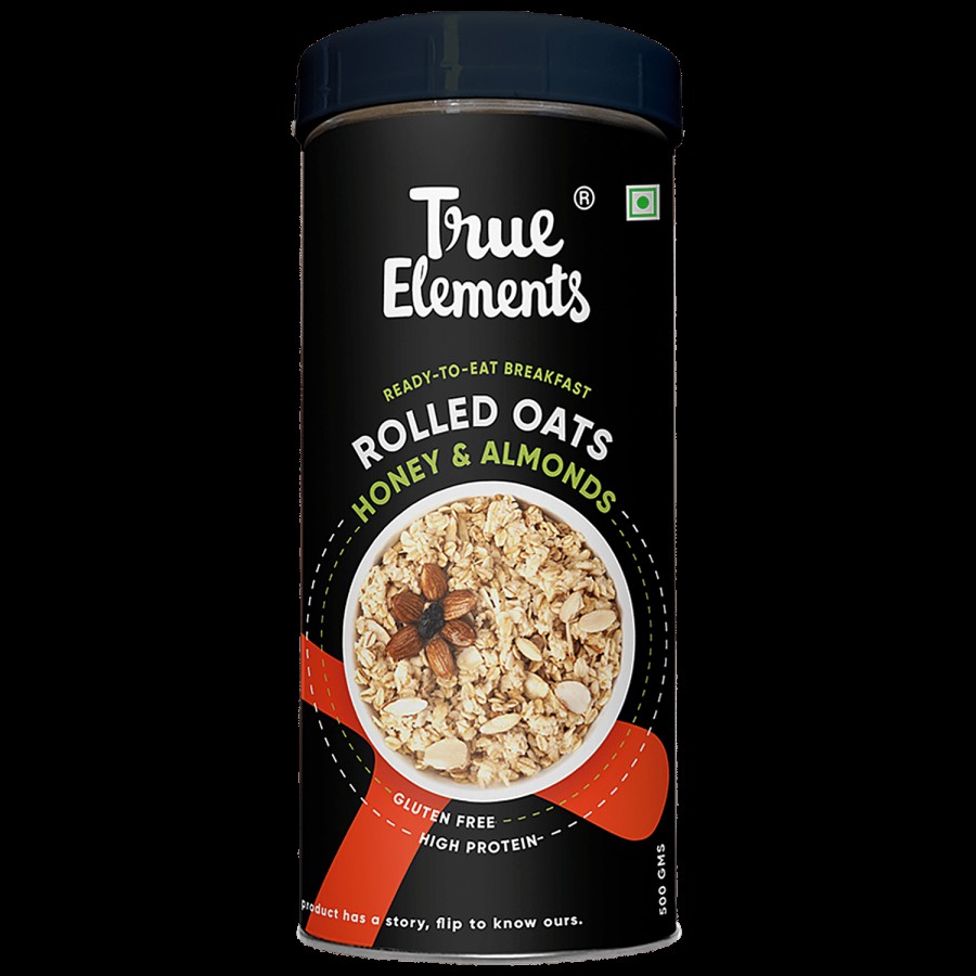 True Elements Rolled Oats With Honey - Healthy Breakfast