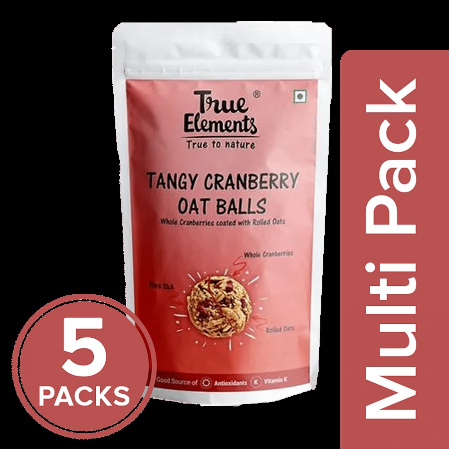 True Elements Tangy Cranberry Oat Balls