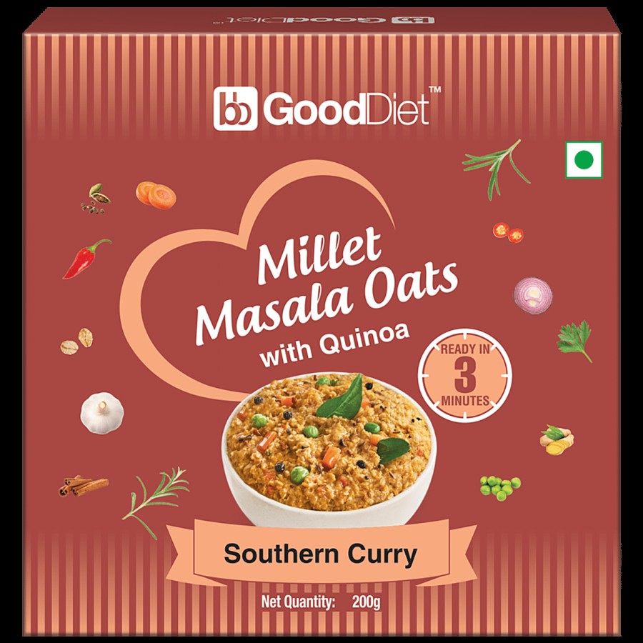 bb Gooddiet Millet Masala Oats - Southern Curry