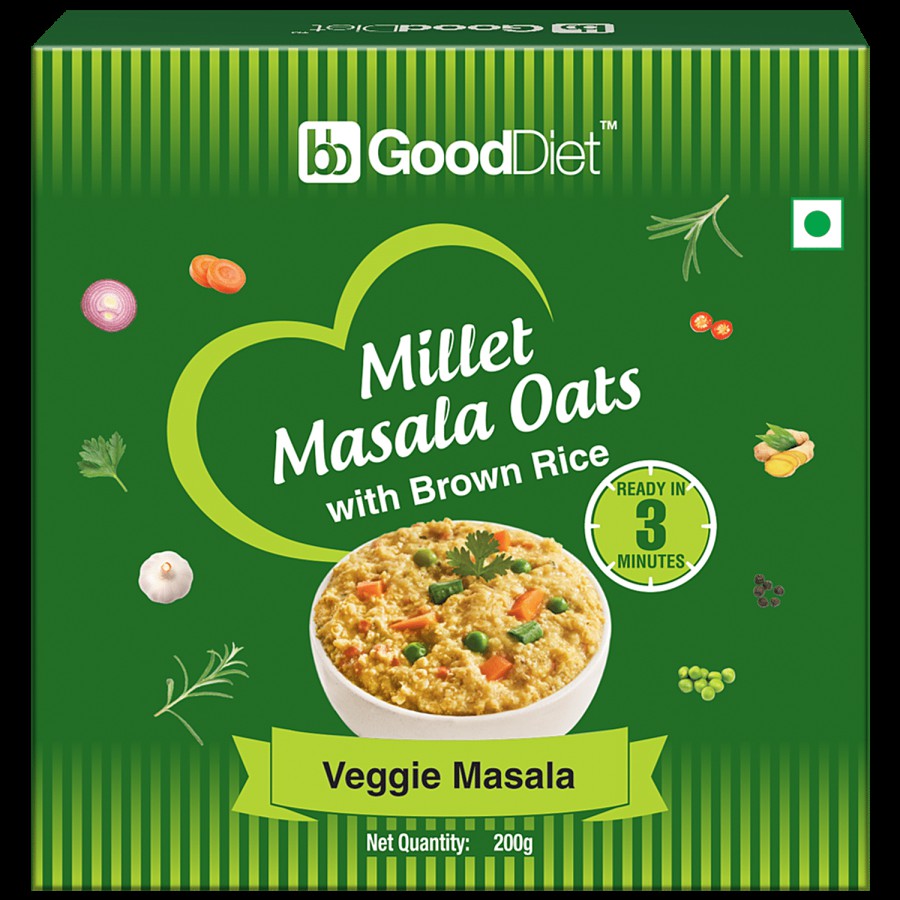 bb Gooddiet Millets Masala Oats - Veggie Masala