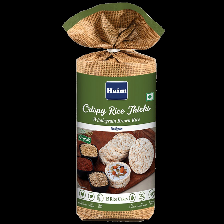 Haim Crispy Rice Thicks - Wholegrain Brown Rice Cake With Multigrain