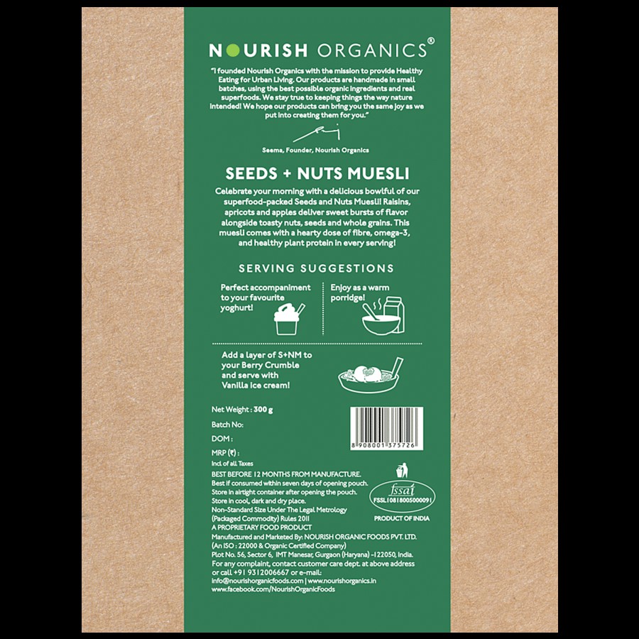 Nourish Organics Muesli - With Seeds & Nuts