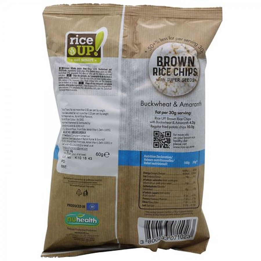 Riceup Brown Rice Chips - Super Seeds Buckwheat & Amaranth