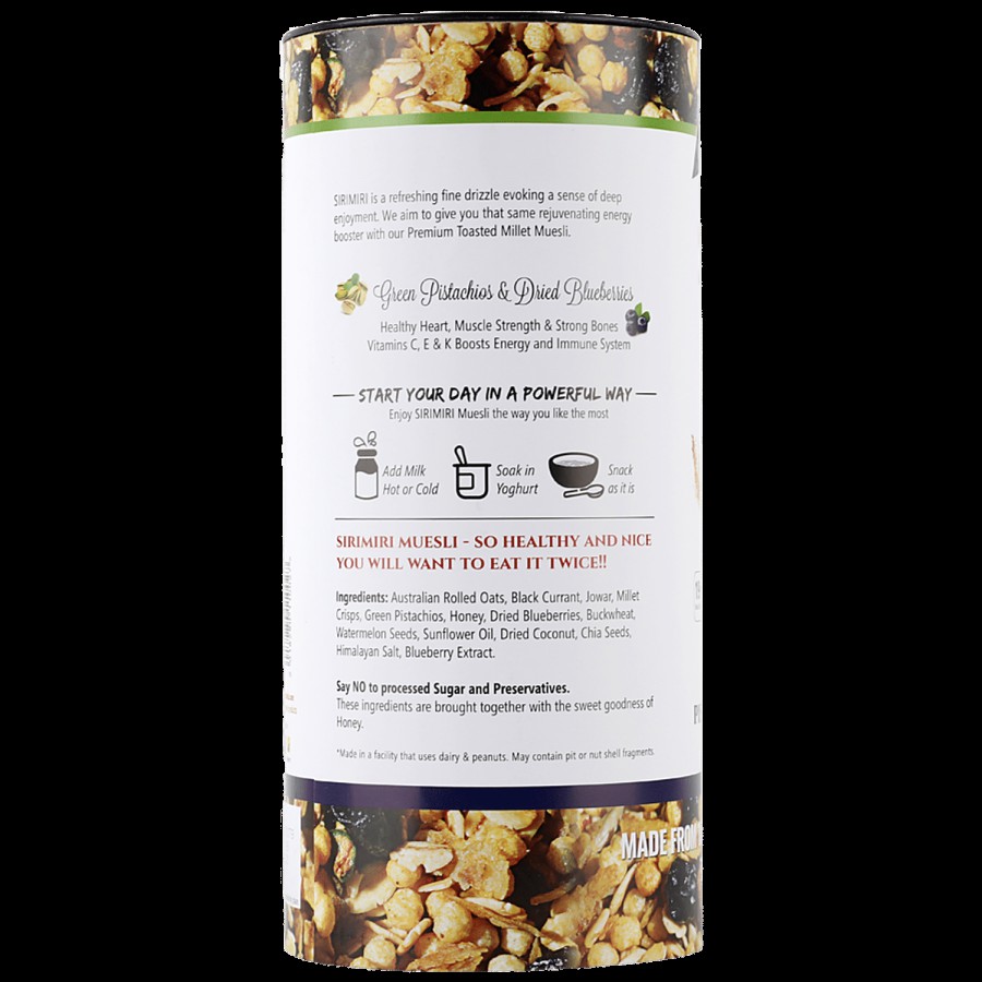 SIRIMIRI Premium Toasted Millet Muesli Protein Breakfast - Gluten-Free