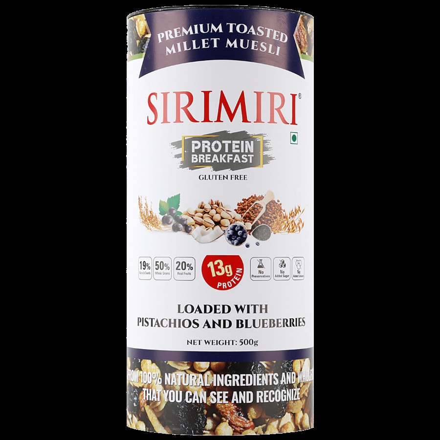 SIRIMIRI Premium Toasted Millet Muesli Protein Breakfast - Gluten-Free