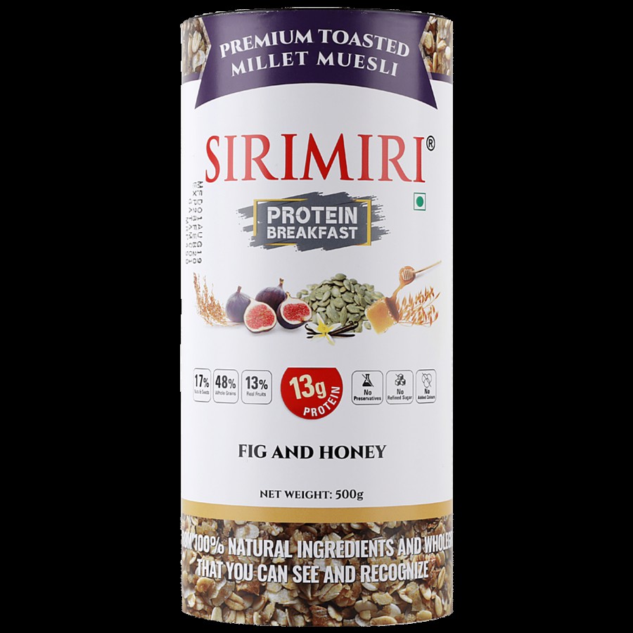 SIRIMIRI Premium Toasted Millet Muesli Protein Breakfast - Gluten-Free