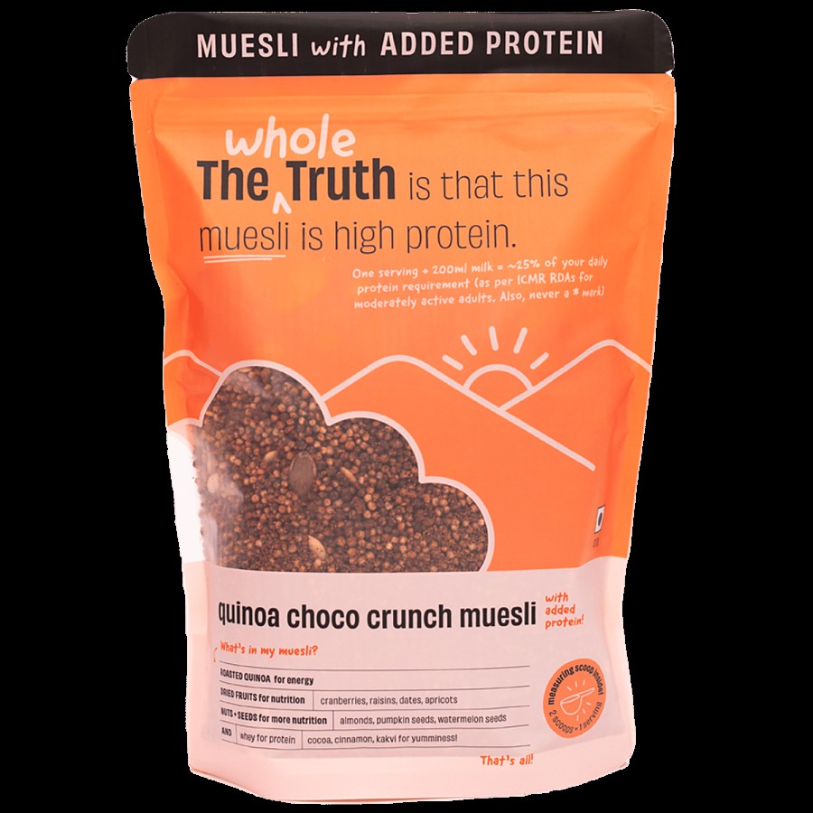 The Whole Truth High Protein Breakfast Muesli - Quinoa Choco Crunch With Added Protein