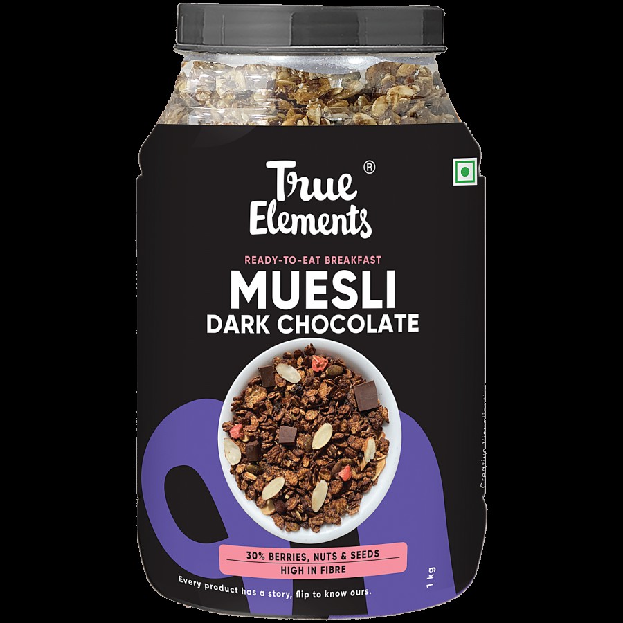 True Elements Dark Chocolate Muesli - Nuts & Berries