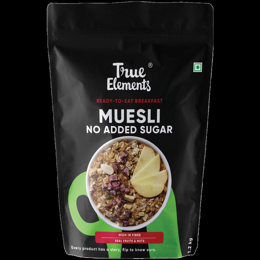 True Elements No Added Sugar Muesli With Real Fruits & Nuts - High Protein