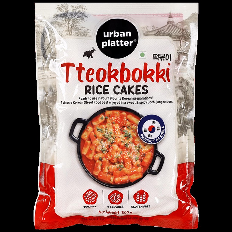 Urban Platter Tteokbokki Rice Cakes - Classic Korean Street Food