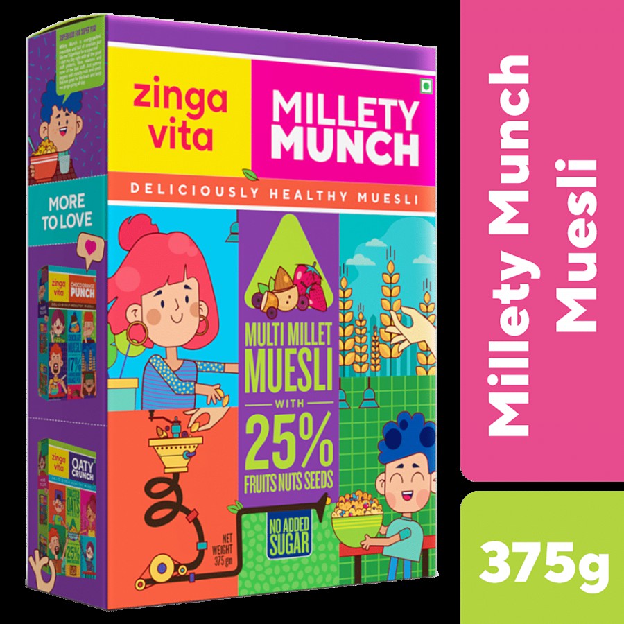 Zingavita Multi Millet Muesli With 25% Fruits