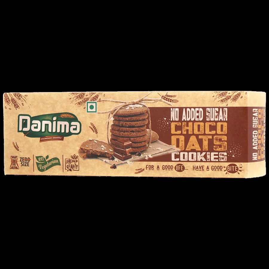 Danima  No Added Sugar Choco Oats Cookies - High Nutrition & Protein