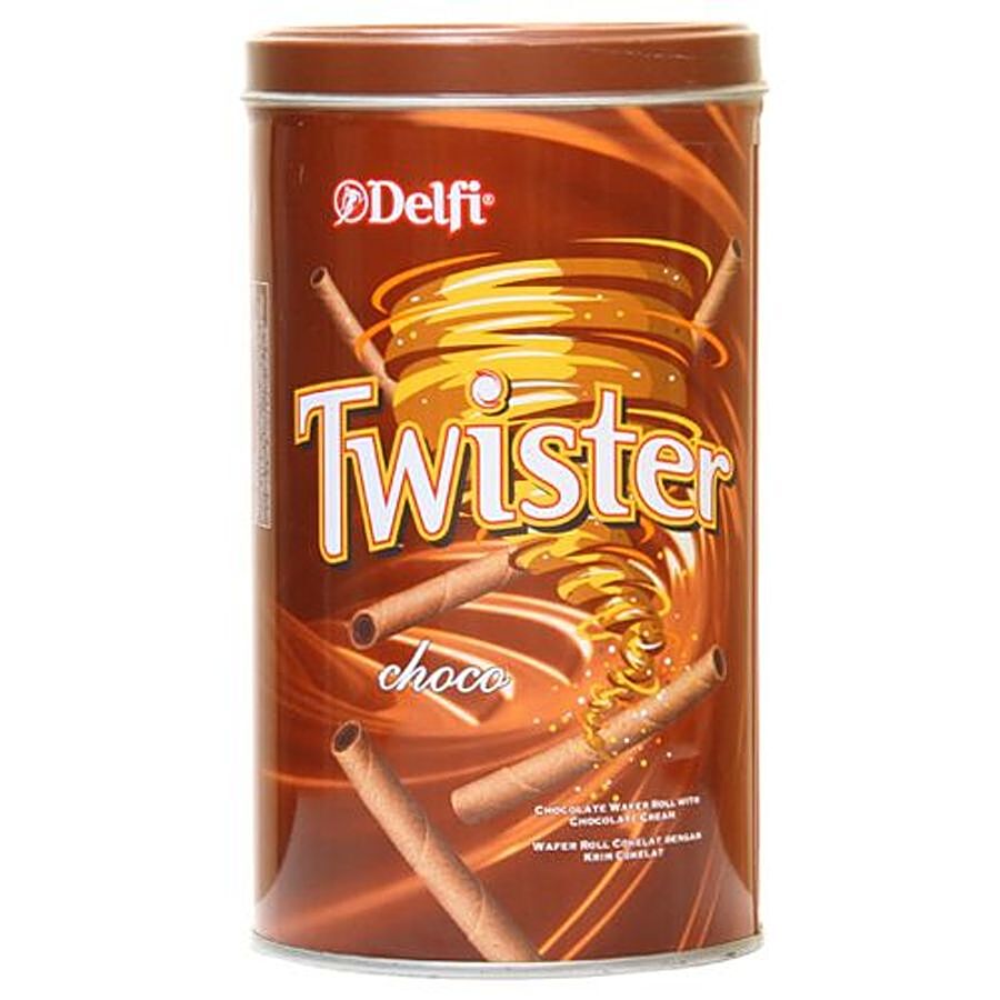 Delfi Twister Wafer Roll - Chocolate with Chocolate Cream