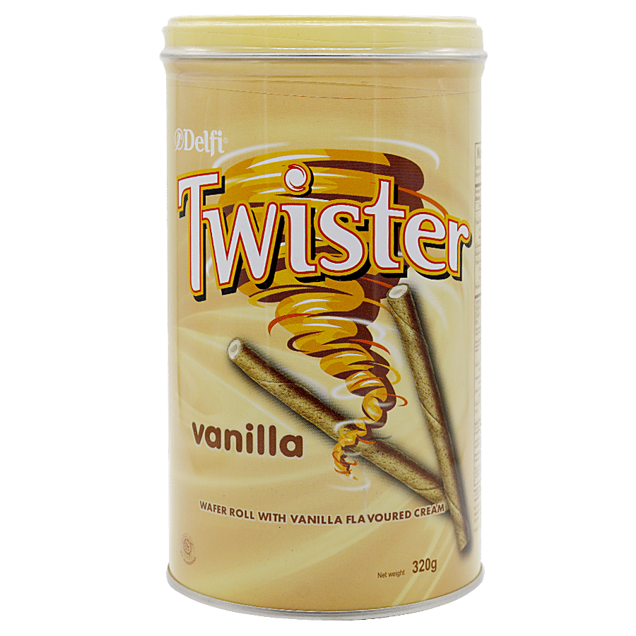 Delfi Twister Wafer Roll With Vanilla Flavoured Cream