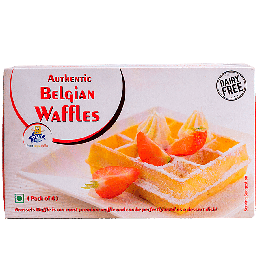 Dely Authentic Belgian Waffles - Dairy Free & No Added Preservatives