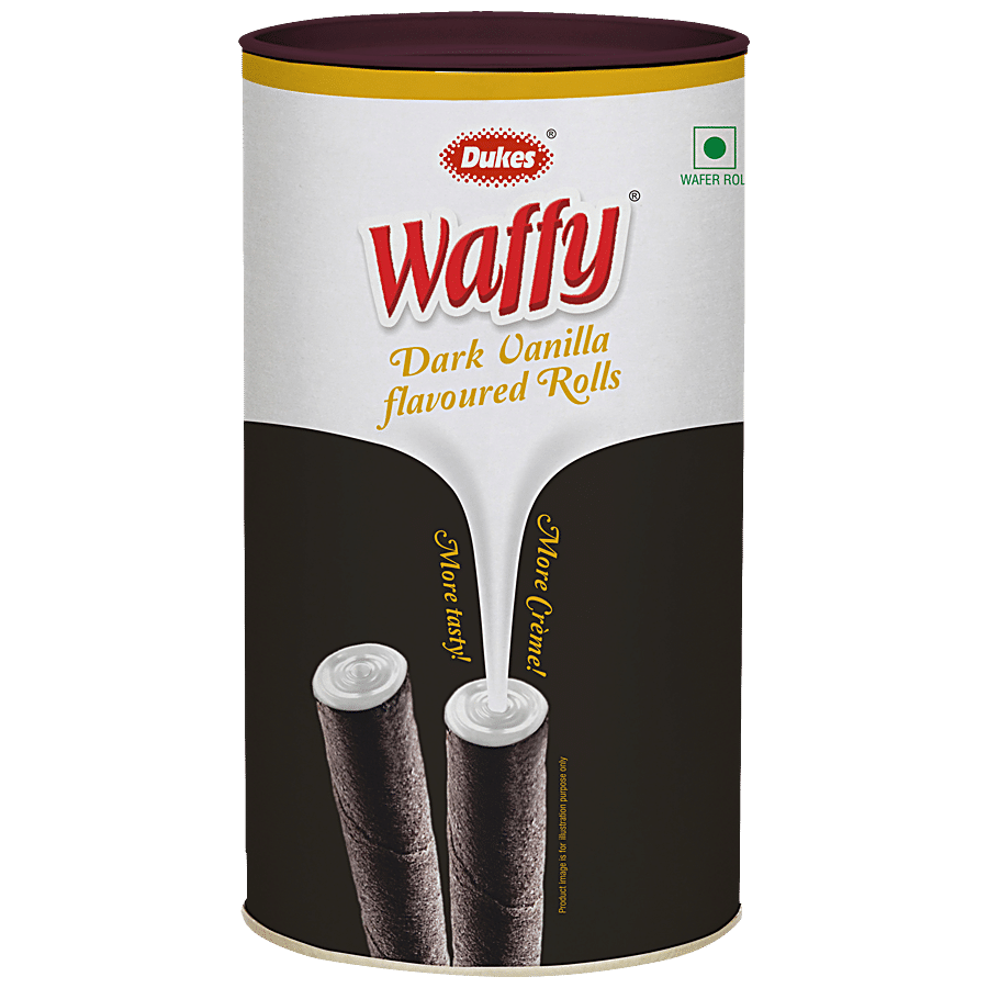 Dukes  Waffy Dark Vanilla Flavoured Rolls - Creamy