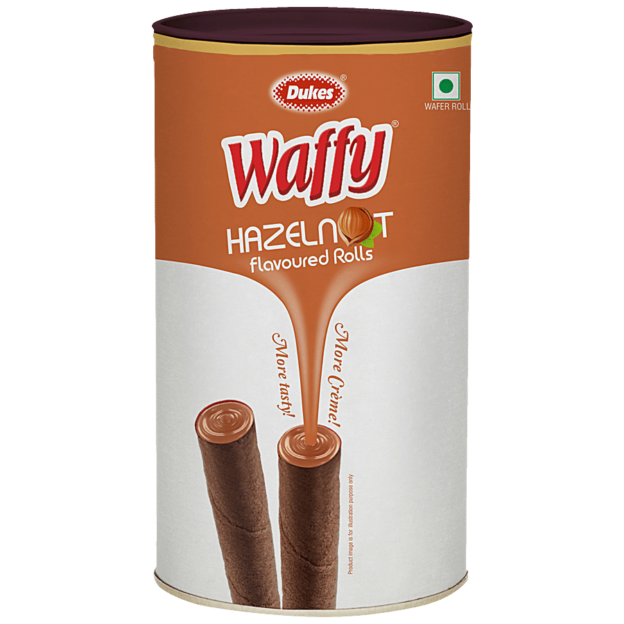 Dukes  Waffy Hazelnut Flavoured Rolls - Creamy