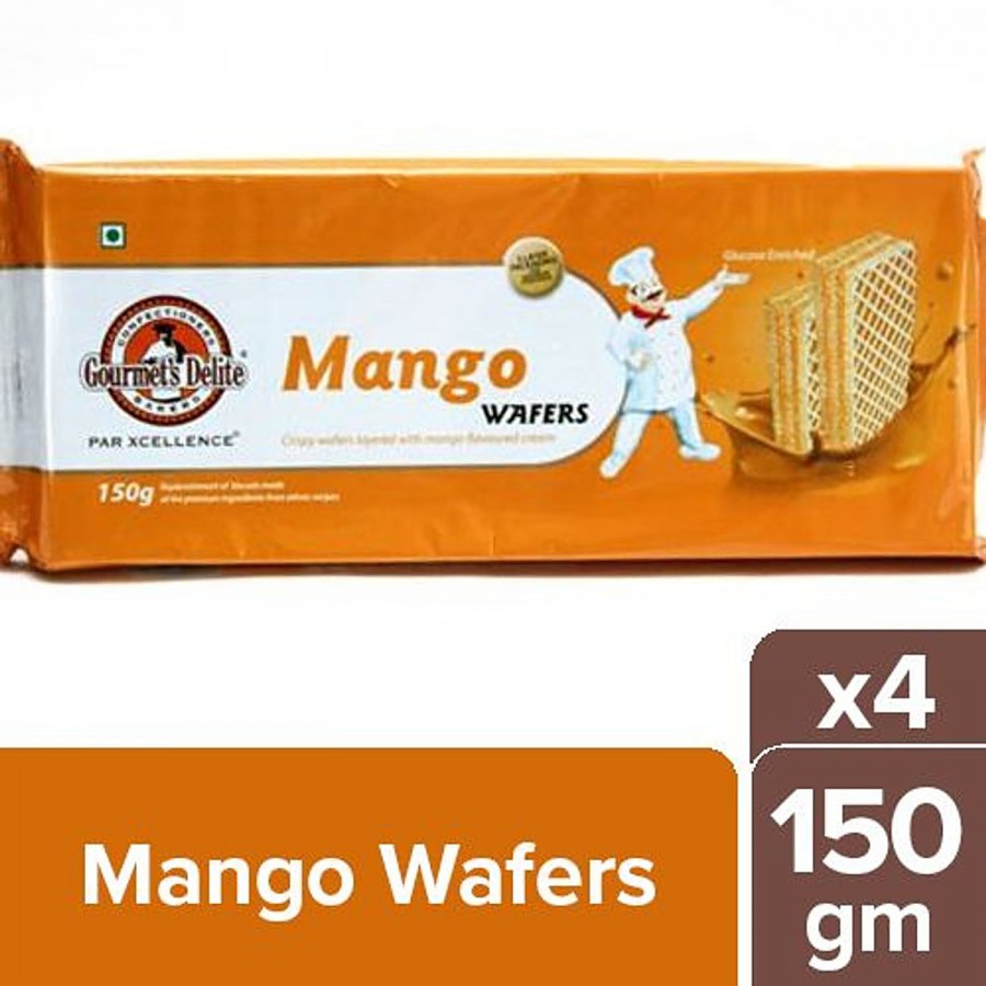 Gourmets Delite  Gourmets Delite Wafers - Mango 150 Gm Pouch