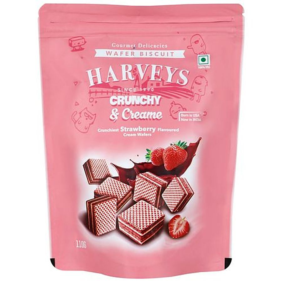 Harveys  Crunchy & Creame Wafer Biscuit - Strawberry