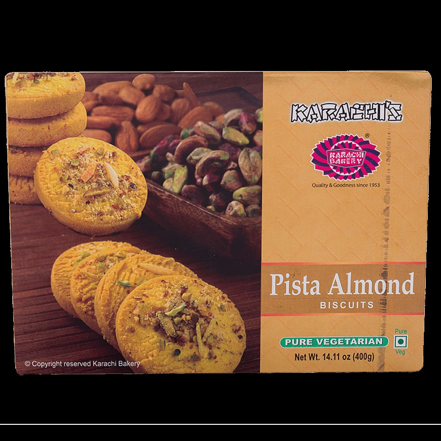 Karachi Bakery  Pista Almond Biscuits - Healthy