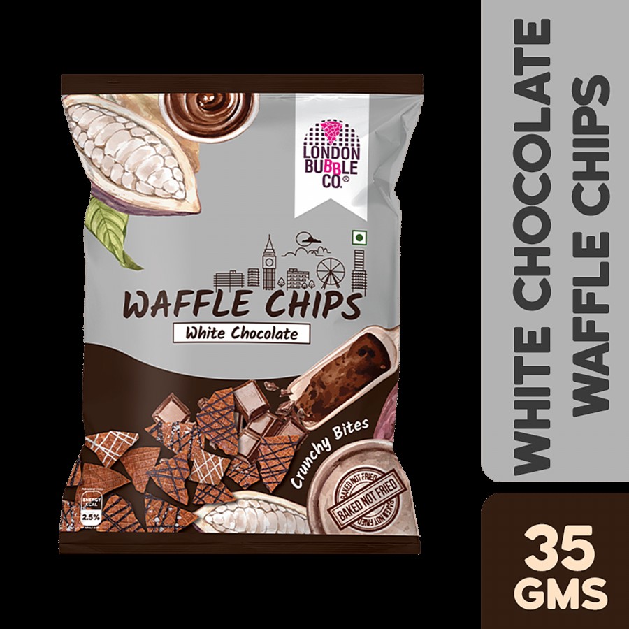 LONDON BUBBLE CO Waffle Chips - White Chocolate