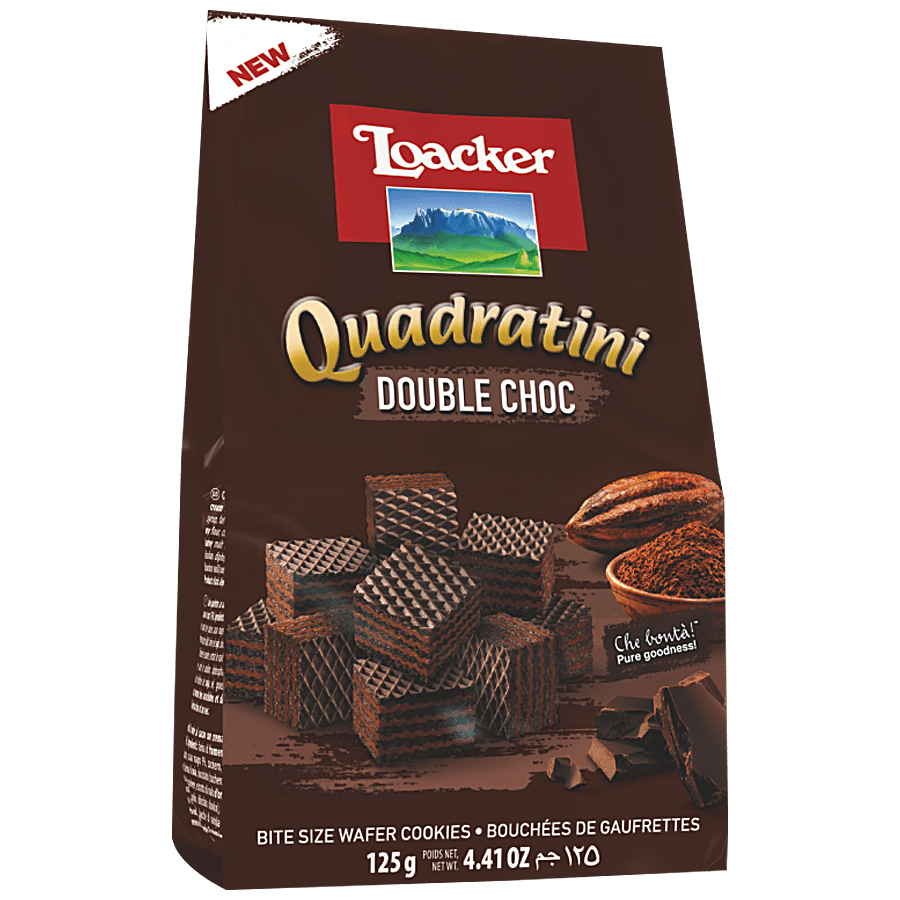 Loacker Quadratini Wafer Cookies - Double Choc